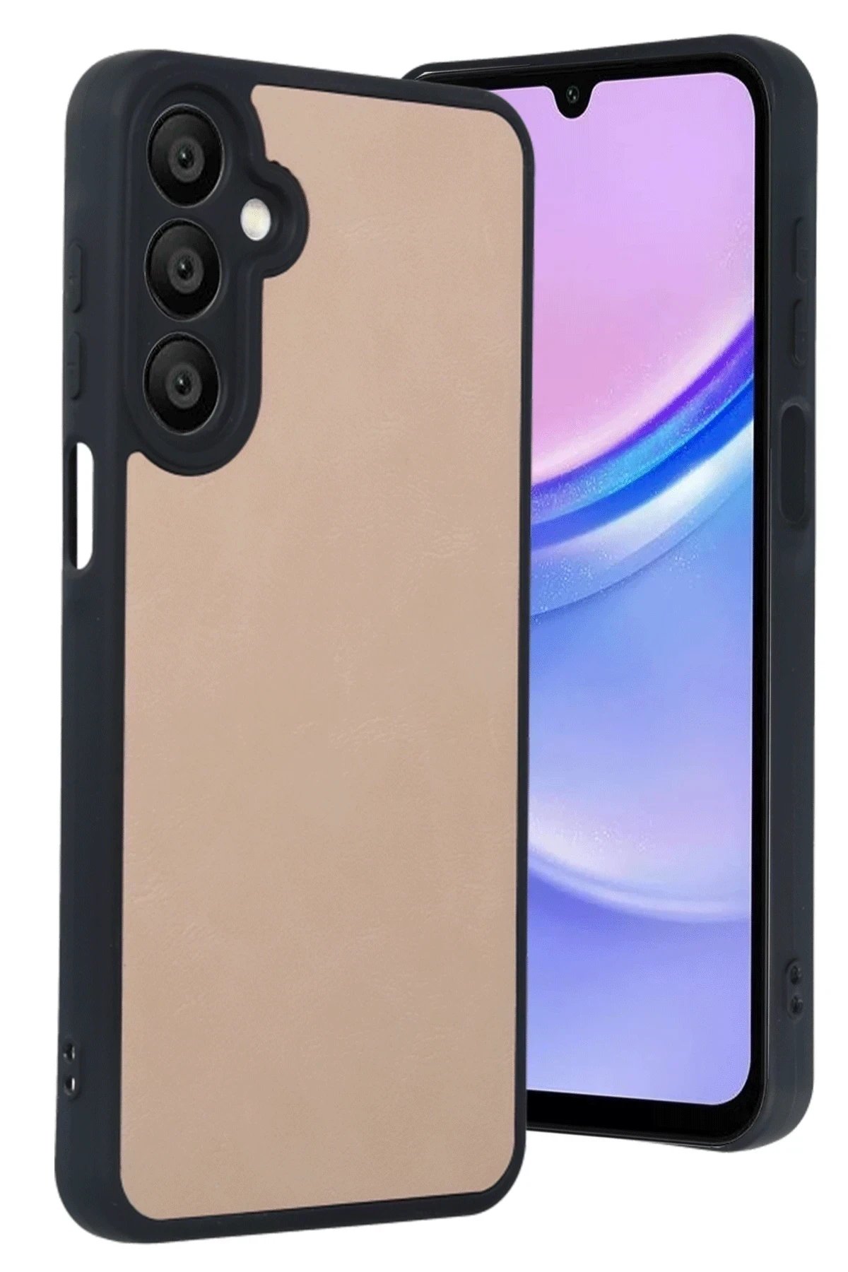 Samsung Galaxy A56 Kılıf Aras Deri Kapak - Pudra-(5796)