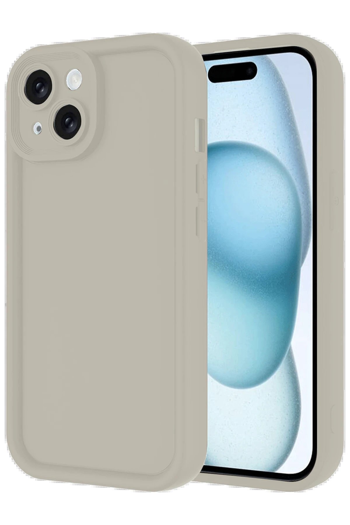 iPhone 14 Kılıf Viera Silikon - Krem-(5796)