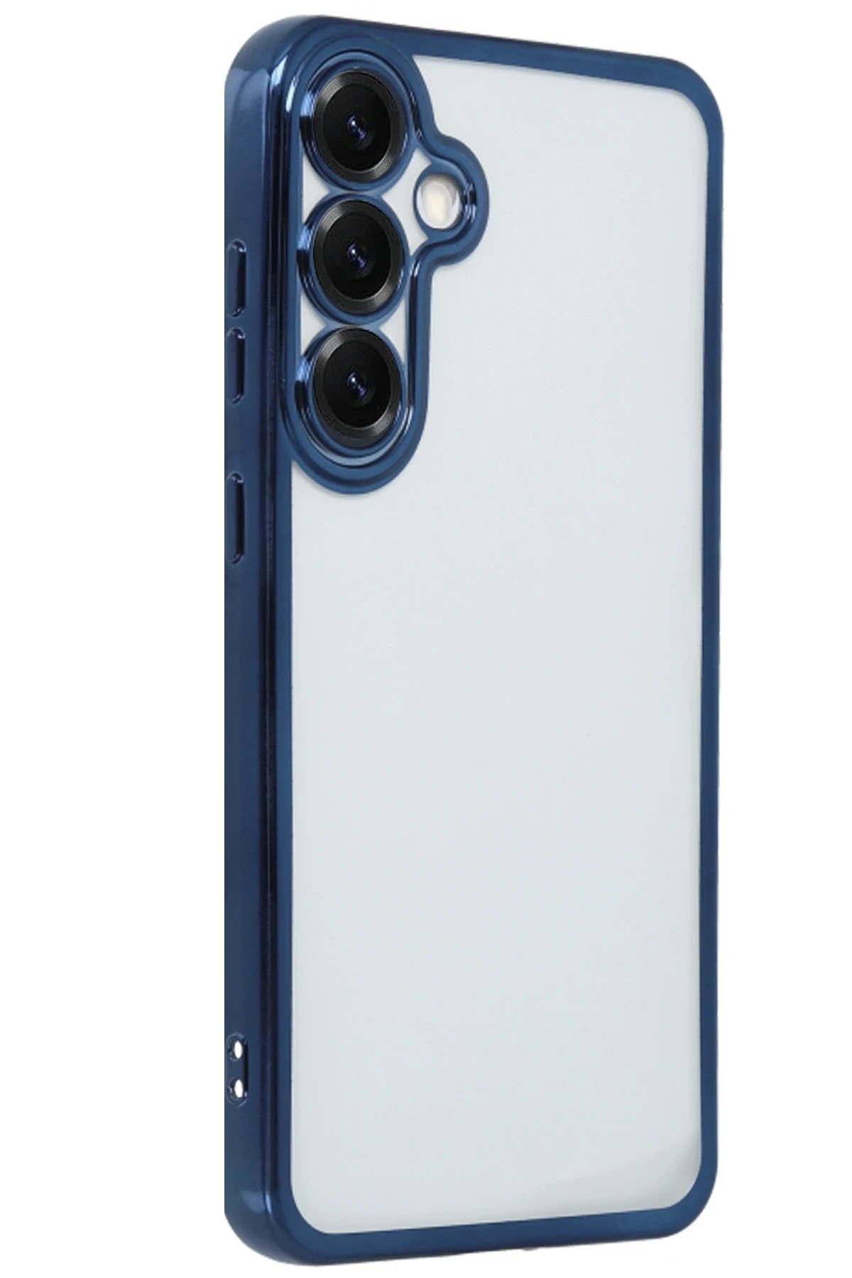 Samsung Galaxy S25 Plus Kılıf Lensli Silikon - Lacivert-(5796)