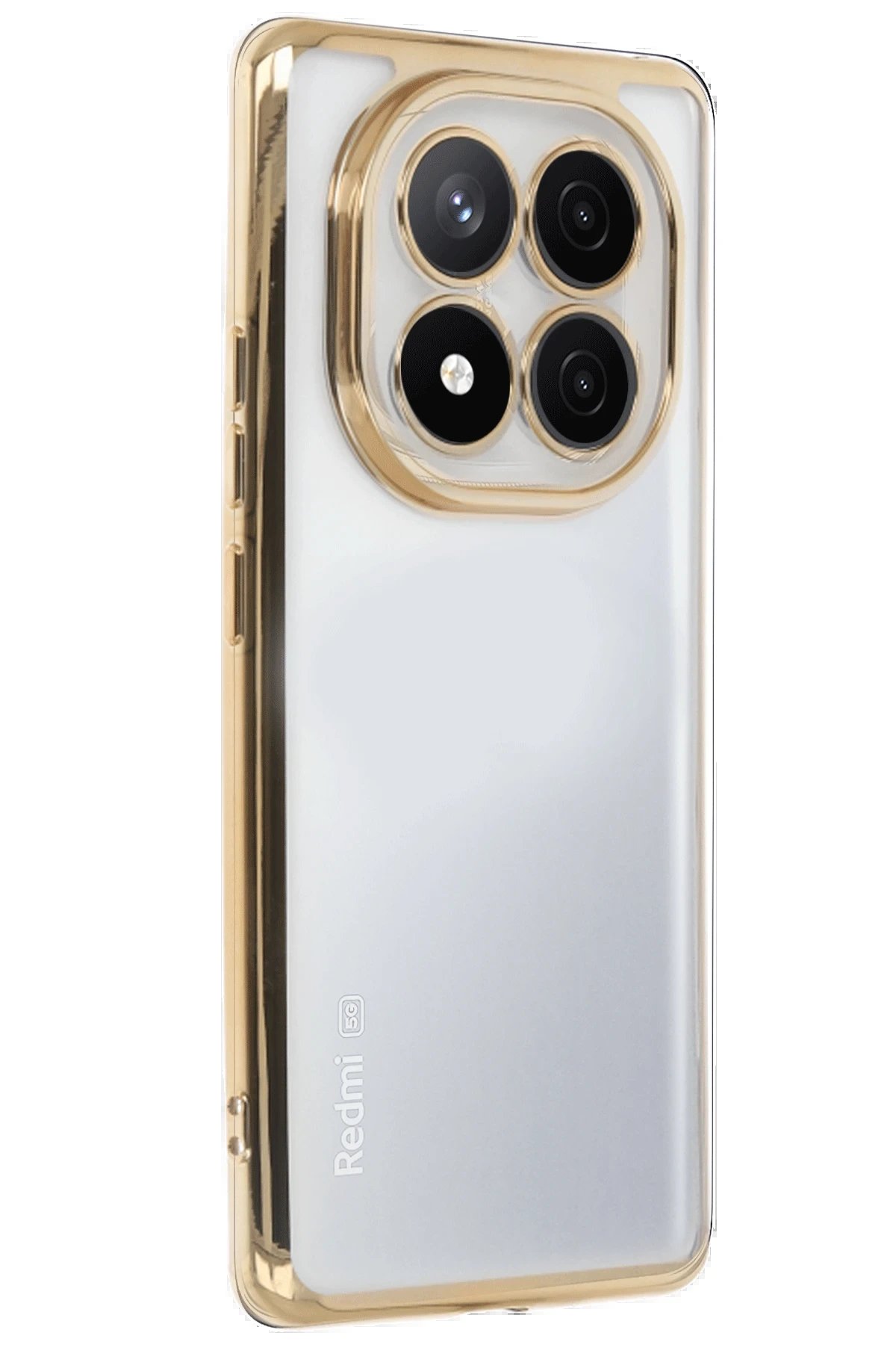Xiaomi Redmi Note 14 Pro 4G Kılıf Lensli Silikon - Gold-(5796)