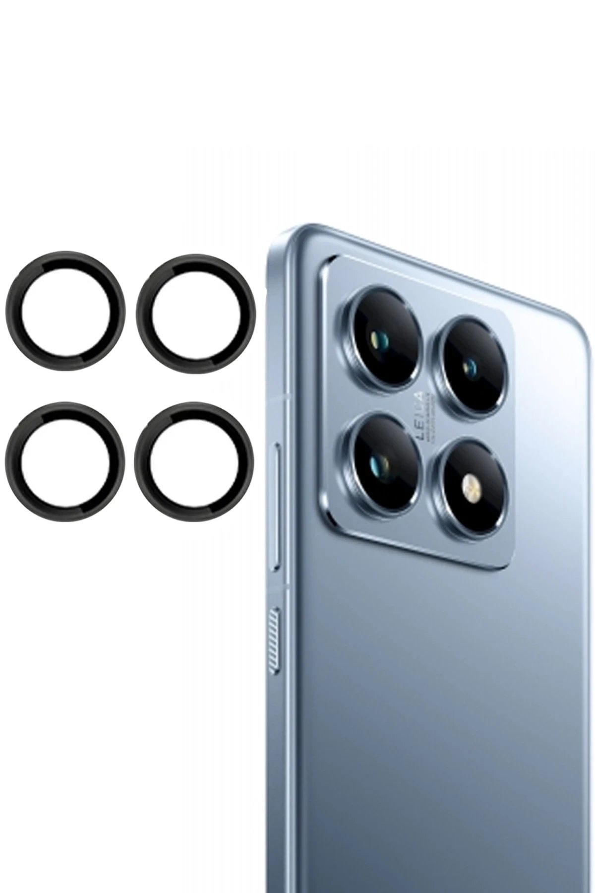 Xiaomi Mi 14T Pro PVD Metal Kamera Lens - Siyah-(5796)