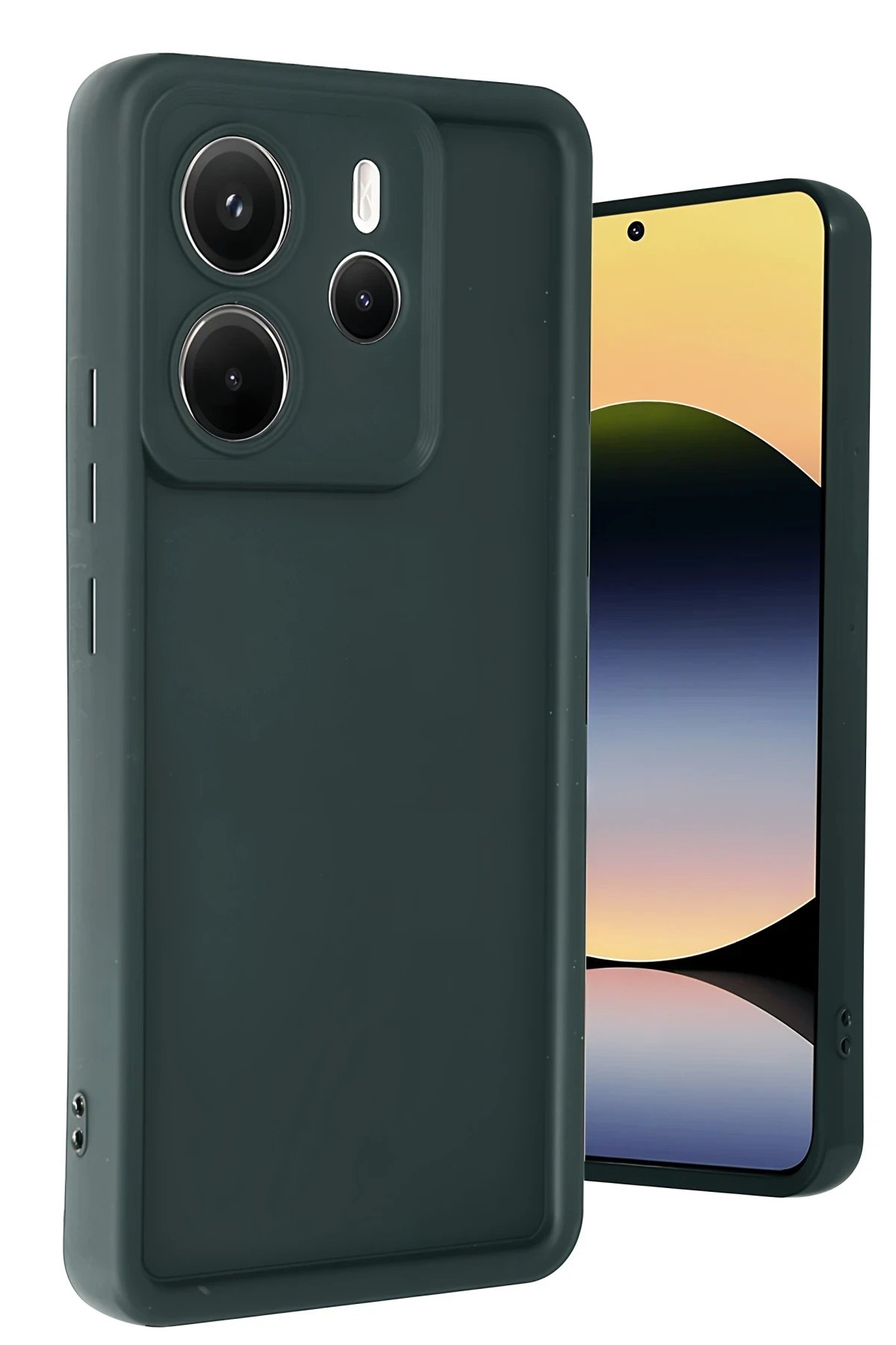 Xiaomi Redmi Note 14 4G Kılıf Viera Silikon - Koyu Yeşil-(5796)