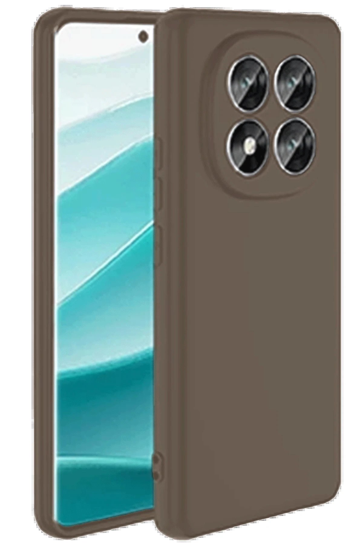 Xiaomi Redmi Note 14 Pro 4G Kılıf First Silikon - Kahverengi-(5796)