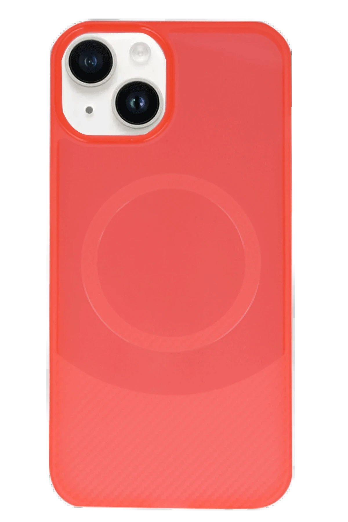 iPhone 14 Kılıf Maya Karbon Kapak - Kırmızı-(5796)