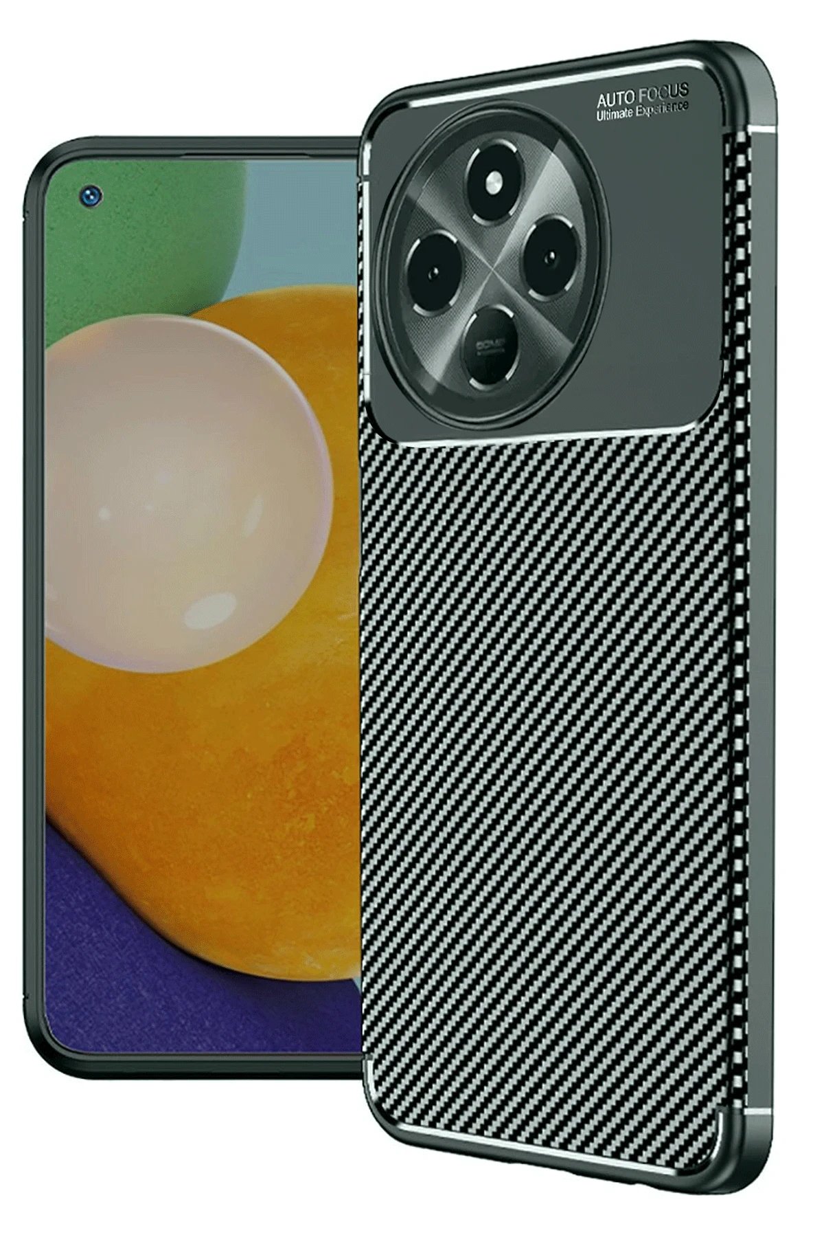 Tecno Spark 30 Pro Kılıf Auto Focus Karbon Kapak - Koyu Yeşil-(5796)