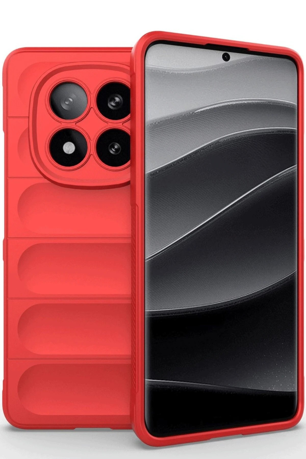 Xiaomi Redmi Note 14 Pro 4G Kılıf Optimum Silikon - Kırmızı-(5796)