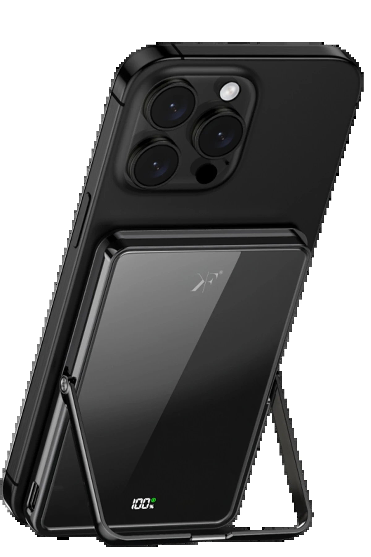 PW580 5.000 mAh 20W Type-C 15W Kablosuz Şarj 3W Saat Şarj ve 5W Kulaklık Şarj Destekli PD Hızlı Şarj Magsafe Powerbank - Siyah-(5796)