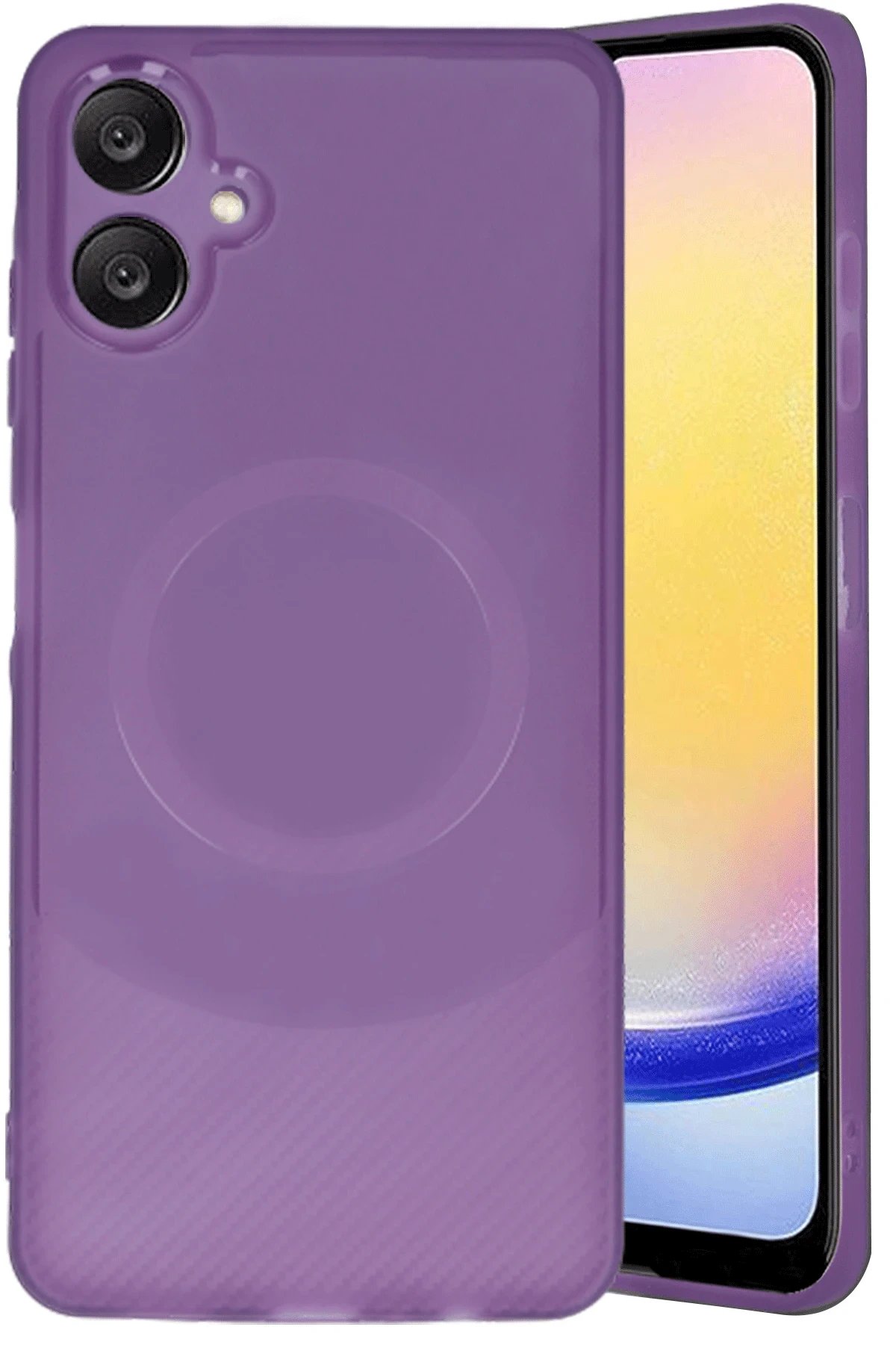 Samsung A06 Kılıf Maya Karbon Kapak - Mürdüm-(5796)