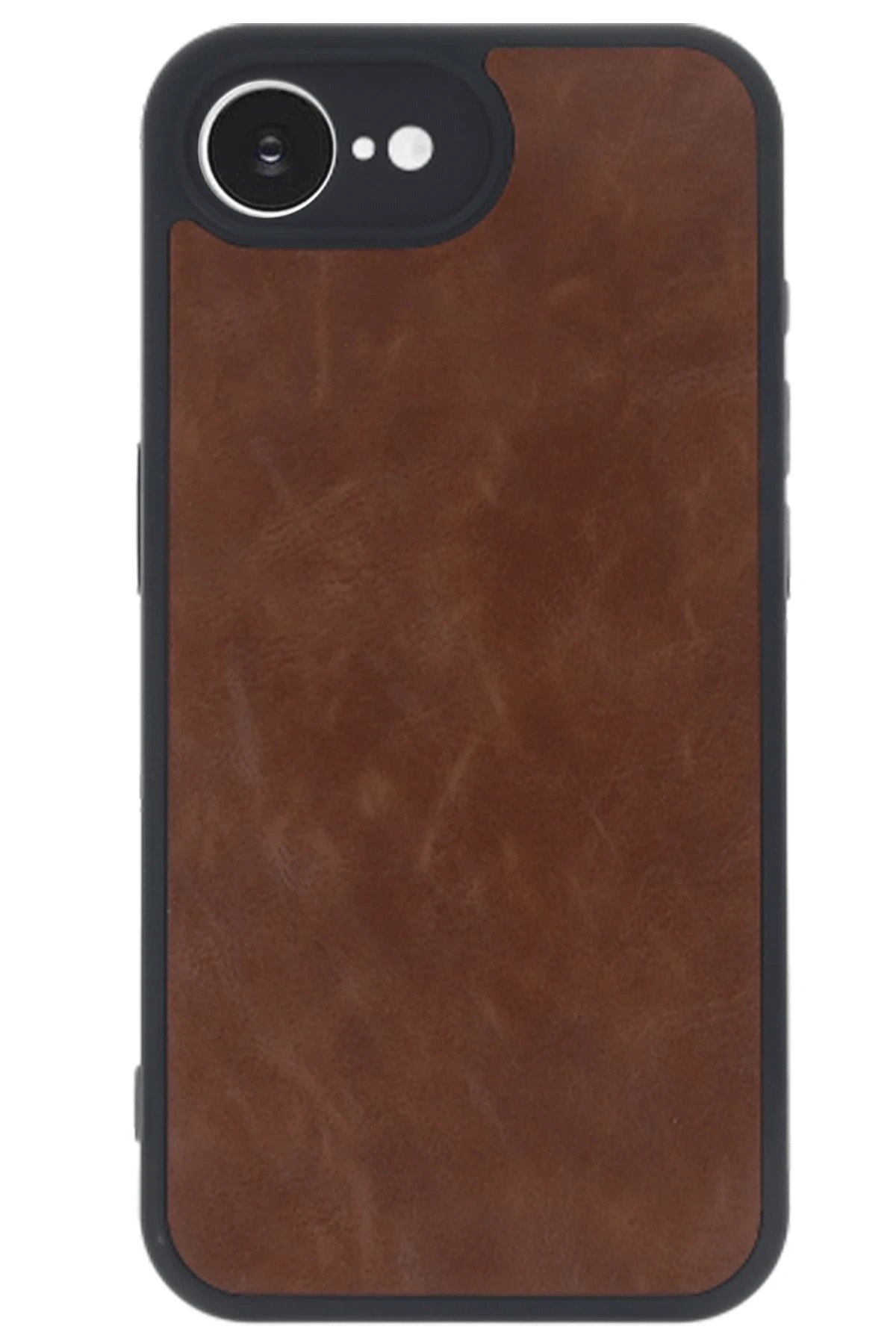 iPhone 16E Kılıf Aras Deri Kapak - Taba-(5796)