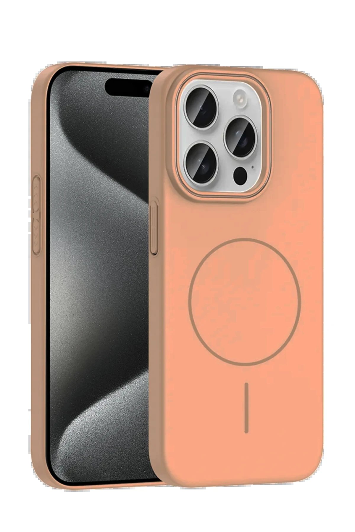 iPhone 14 Pro Max Broş Magsafe Kapak - Çöl Titanyum-(5796)