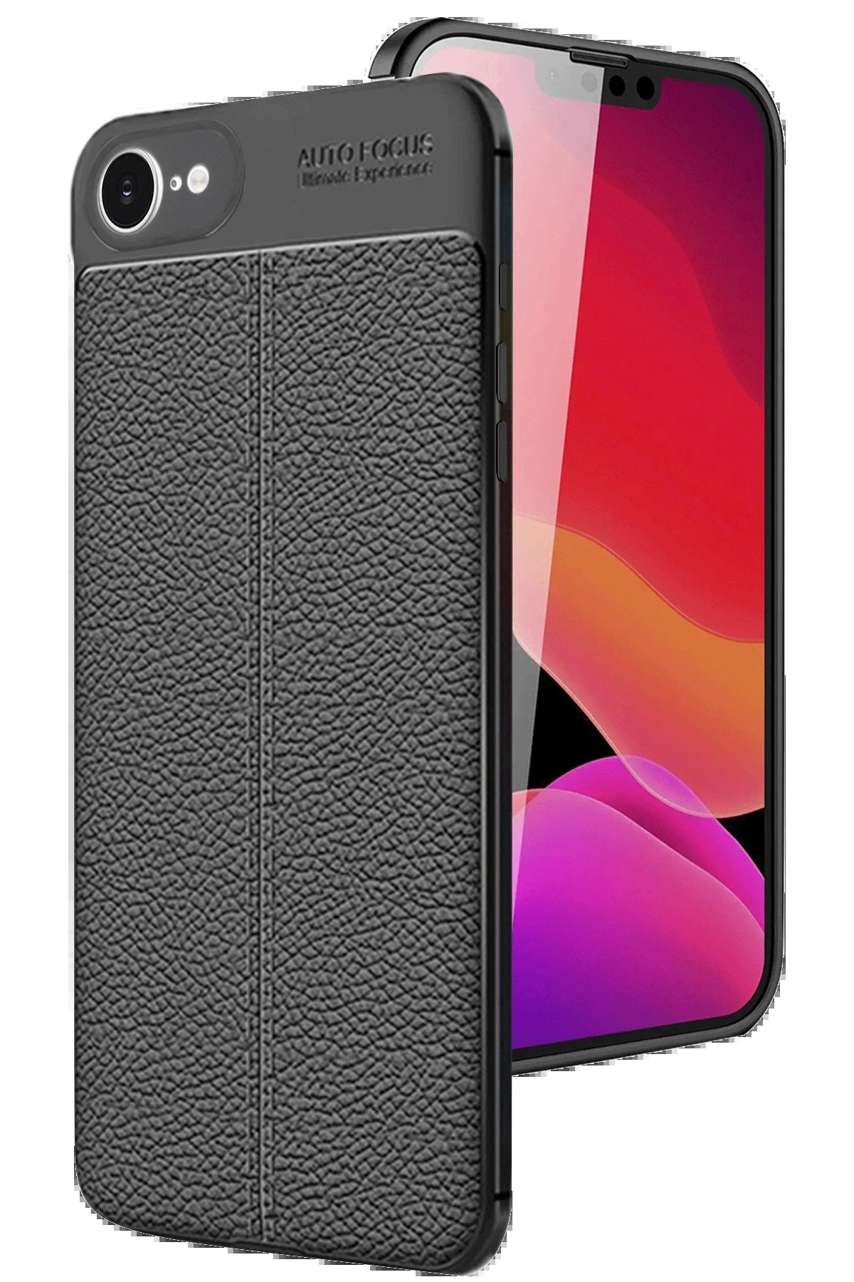iPhone 16E Kılıf Auto Focus Kapak - Siyah-(5796)