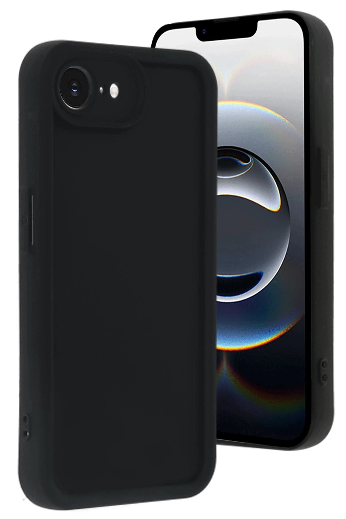 iPhone 16E Kılıf Viera Silikon - Siyah-(5796)