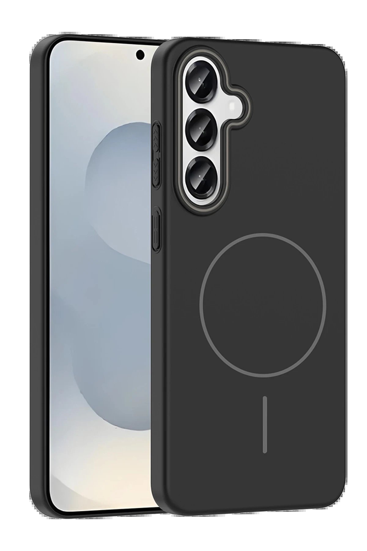 Samsung Galaxy S23 FE Broş Magsafe Kapak - Siyah-(5796)