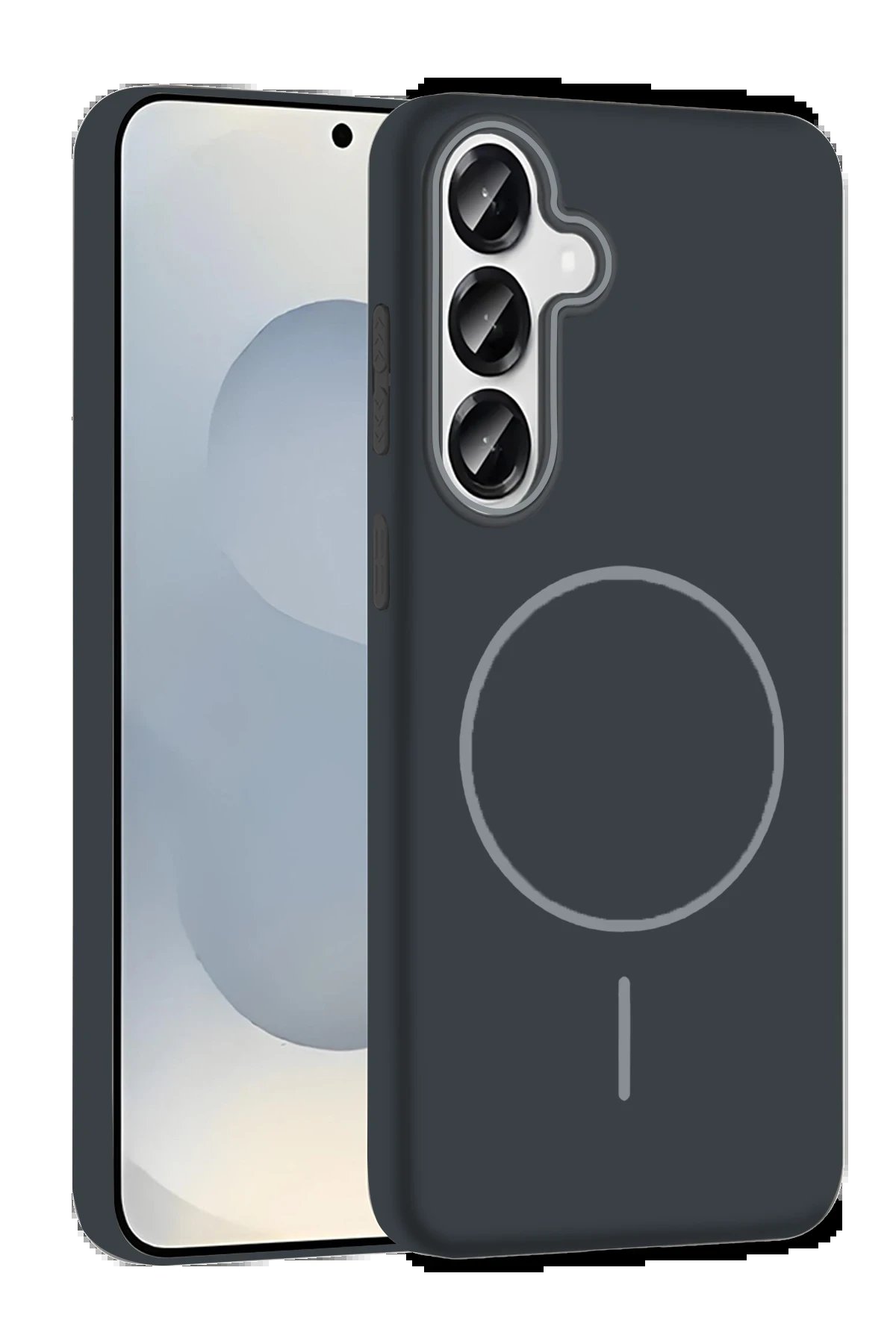 Samsung Galaxy S23 FE Broş Magsafe Kapak - Füme-(5796)