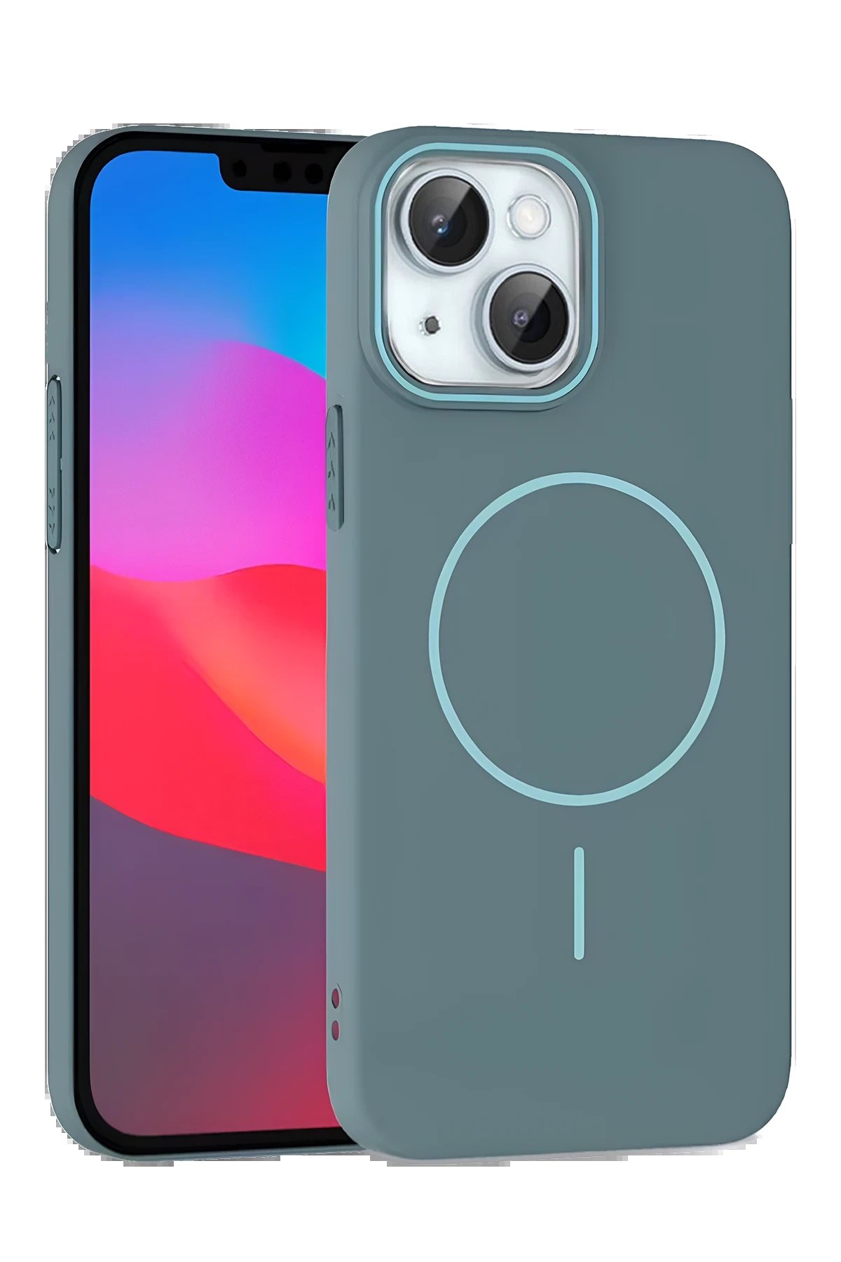 iPhone 15 Plus Broş Magsafe Kapak uaz-(5796)