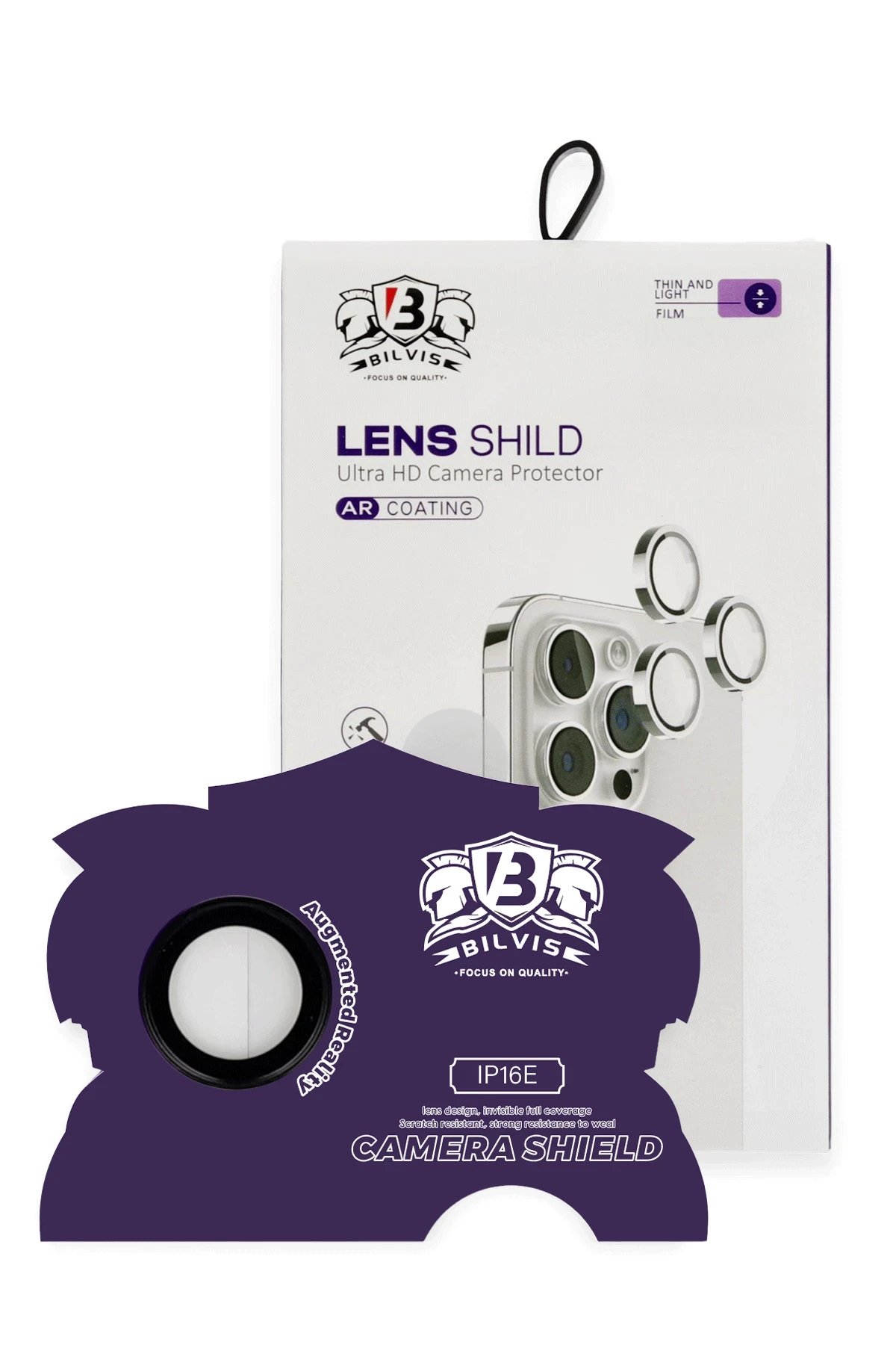 iPhone 16E Bilvis Titan Kamera Lens - Siyah-(5796)