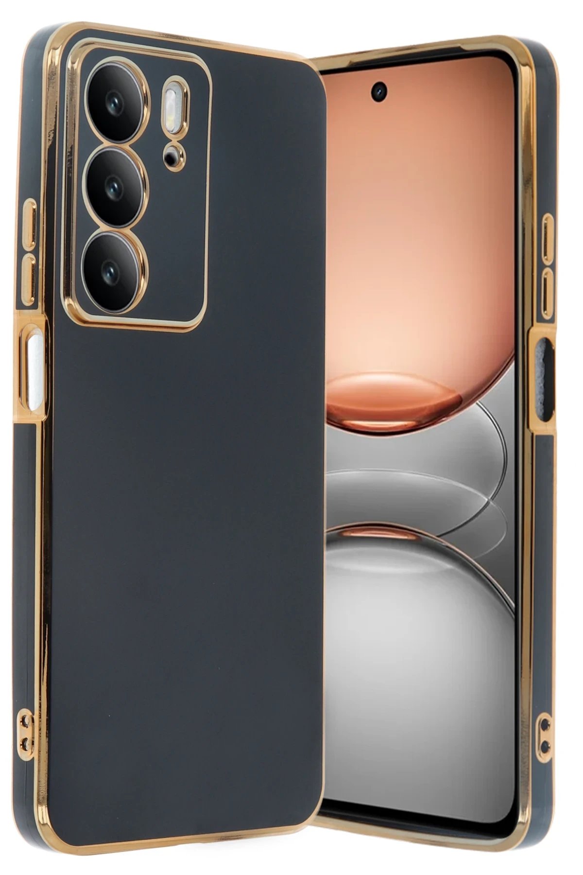 Realme C75 4G Kılıf Volet Silikon - Siyah-(5796)