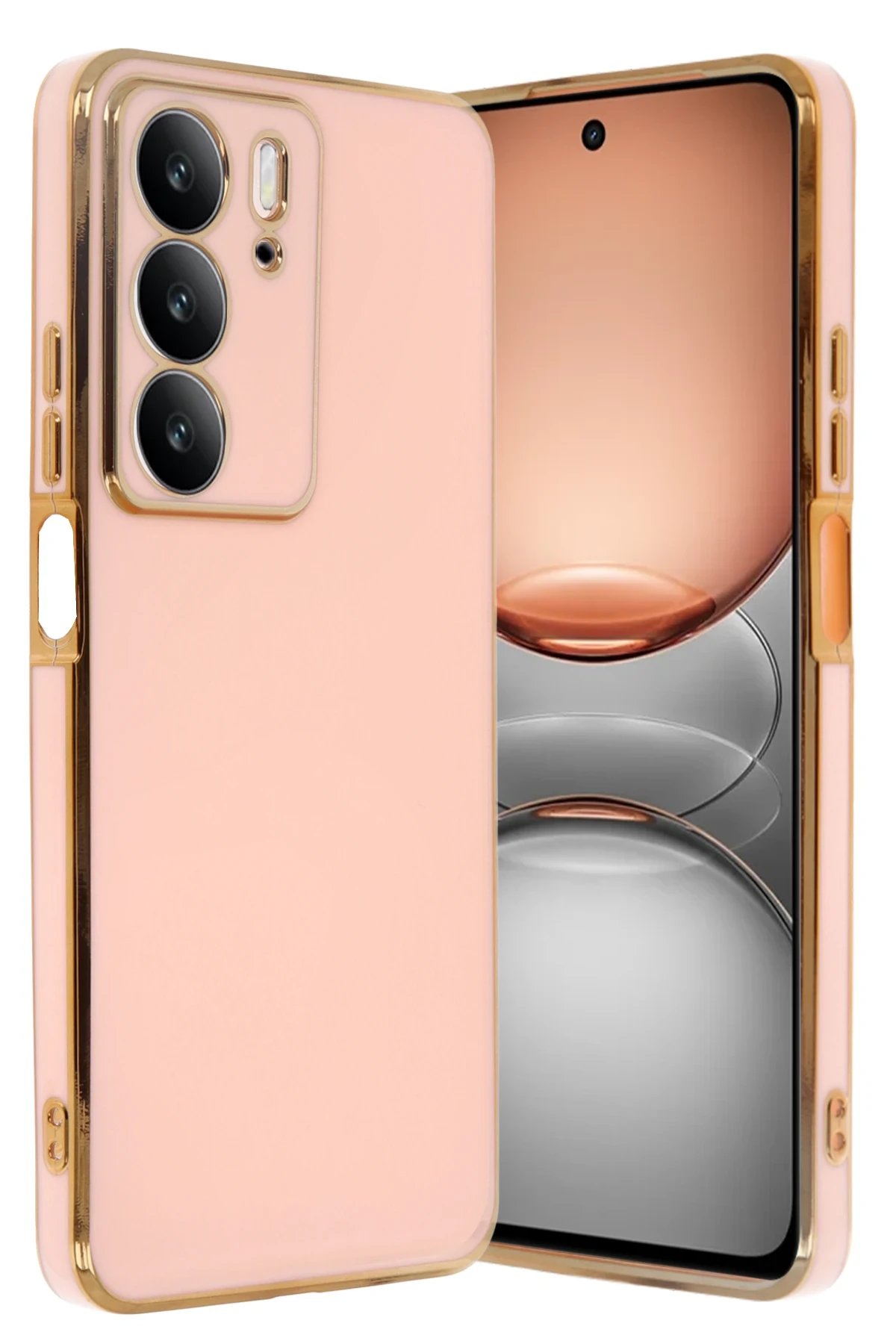 Realme C75 4G Kılıf Volet Silikon - Pembe-(5796)