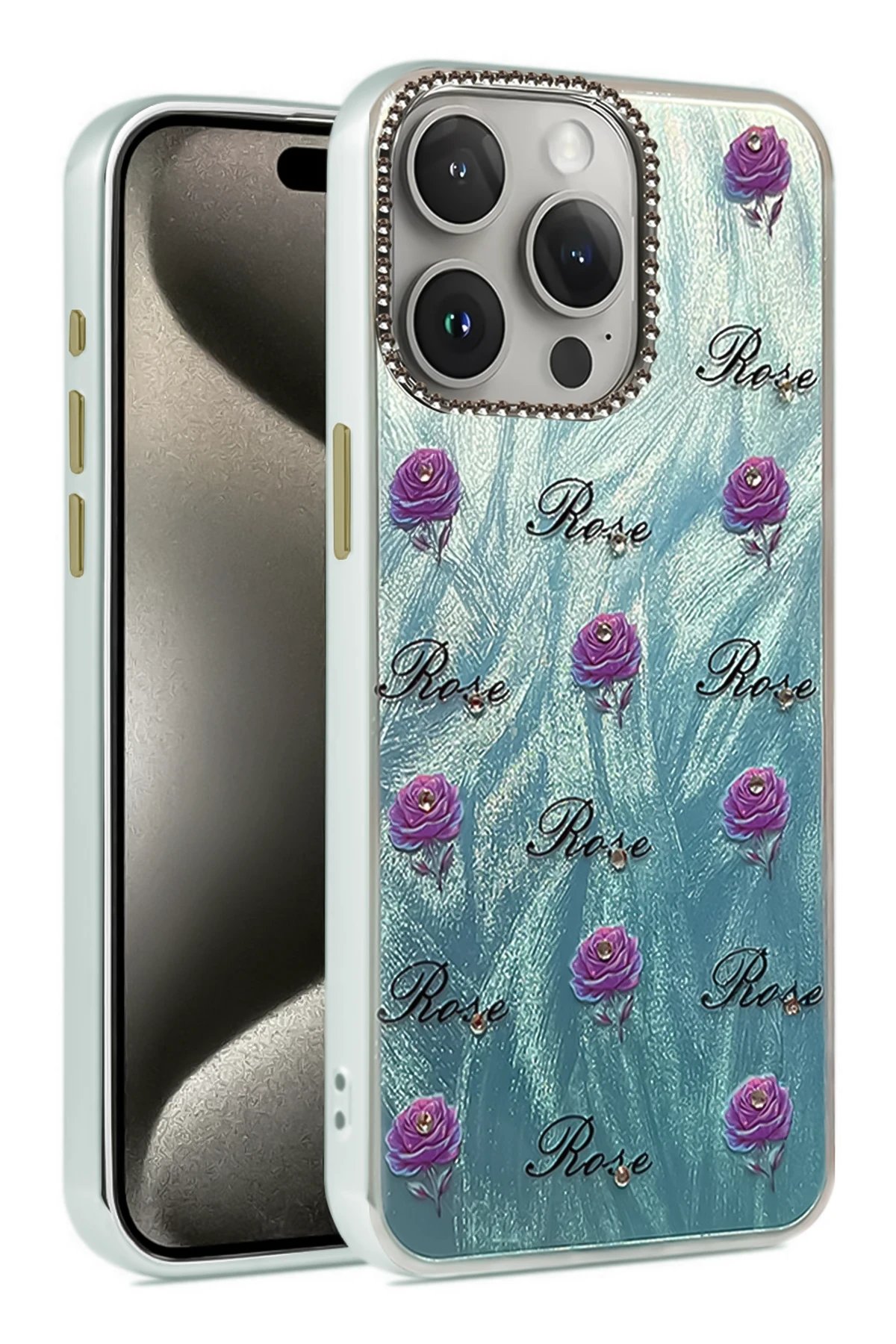 iPhone 15 Pro Max Kılıf Blade Aynalı Desenli Kapak - Desen 9-(5796)