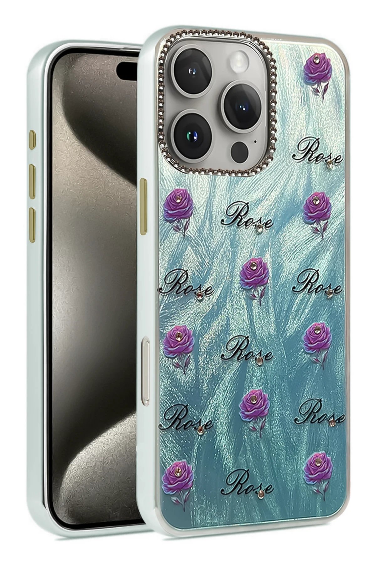 iPhone 16 Pro Kılıf Blade Aynalı Desenli Kapak - Desen 9-(5796)