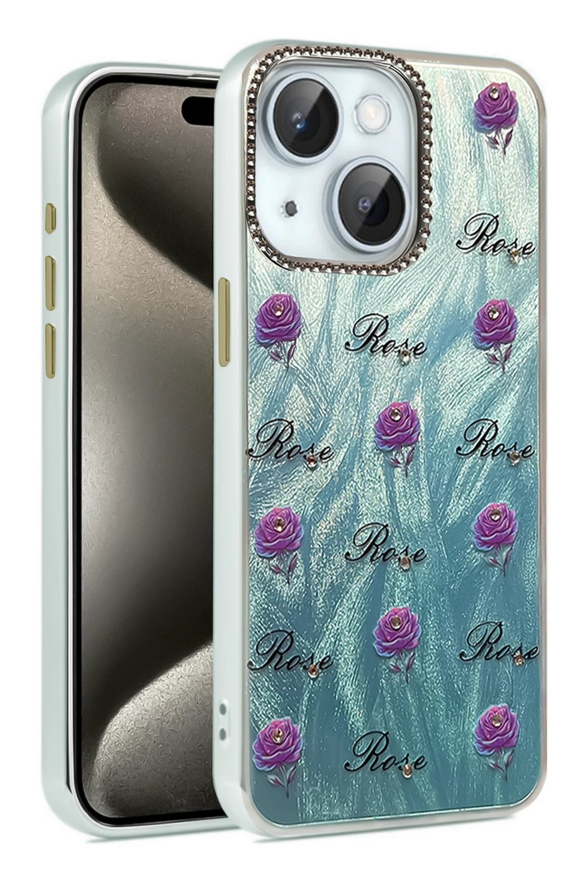 iPhone 15 Plus Kılıf Blade Aynalı Desenli Kapak - Desen 9-(5796)