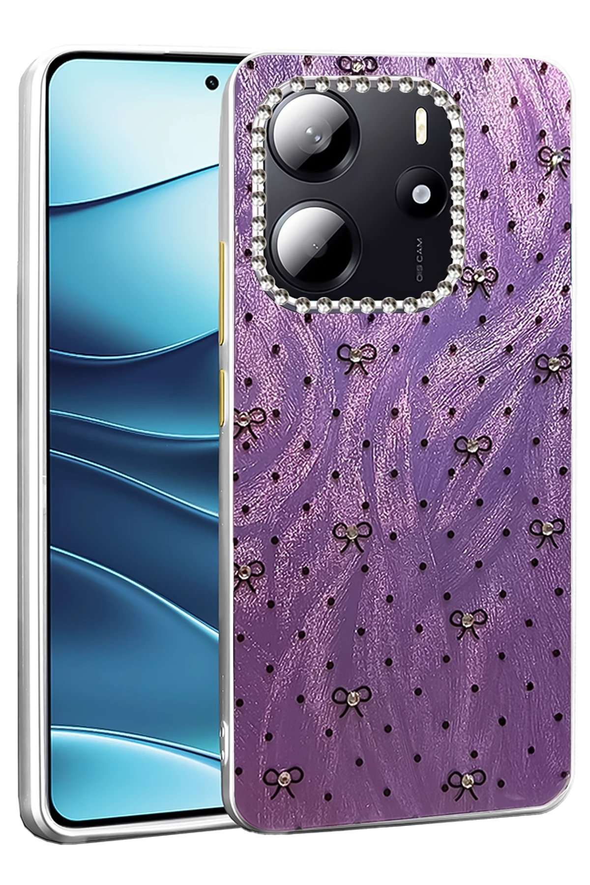 Xiaomi Redmi Note 14 4G Kılıf Blade Aynalı Desenli Kapak - Desen 2-(5796)