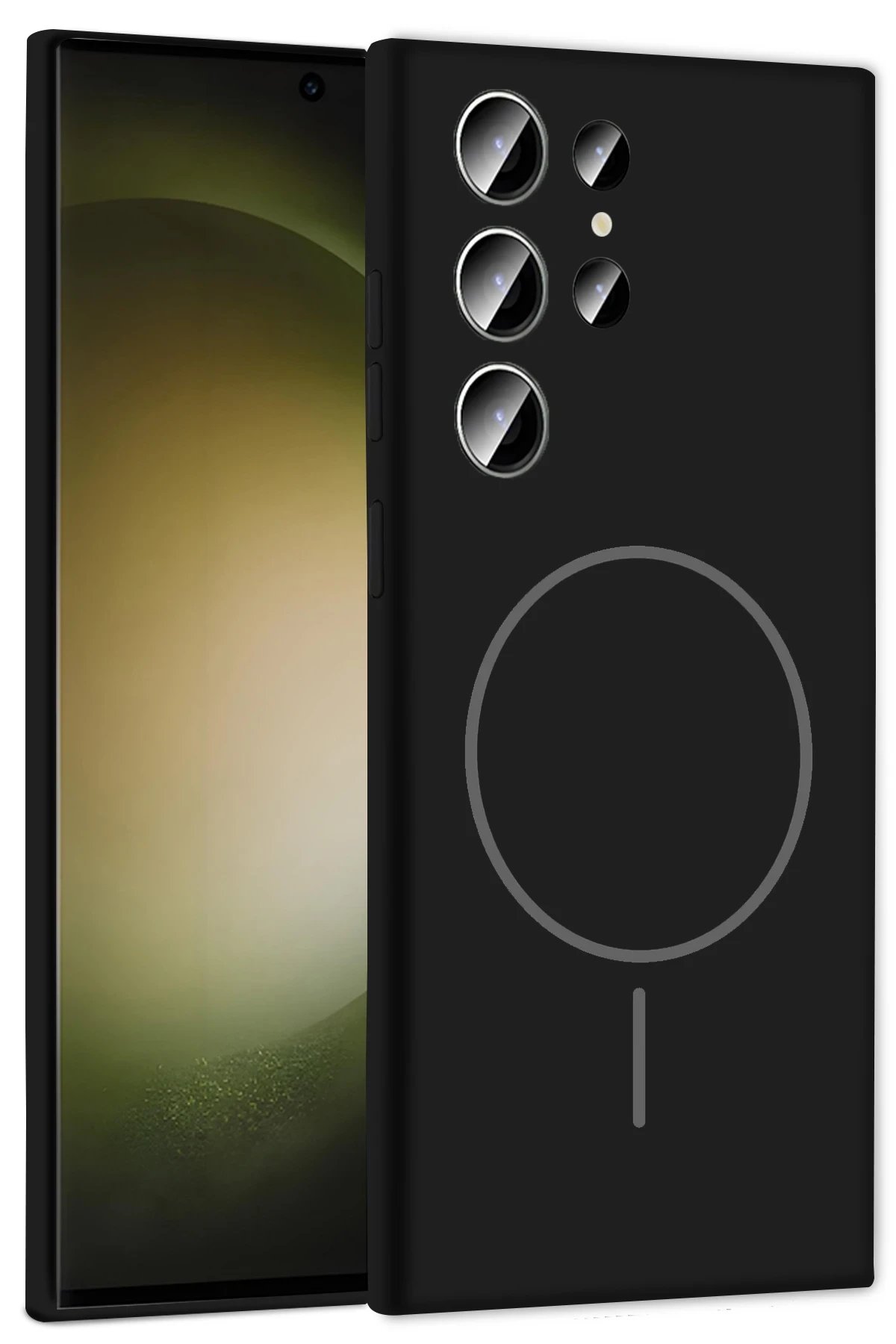 Samsung Galaxy S24 Ultra Kılıf Jully Magsafe Kapak - Siyah-(5796)