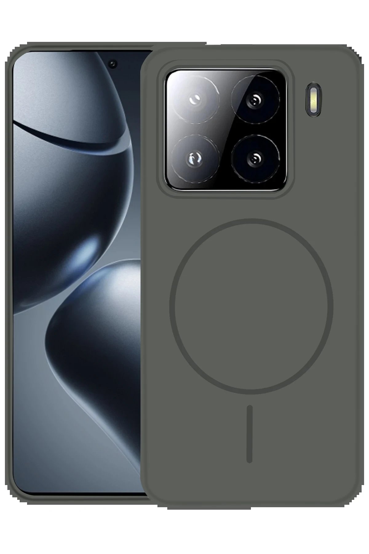 Xiaomi Mi 15 Kılıf Jully Magsafe Kapak - Titan Gri-(5796)