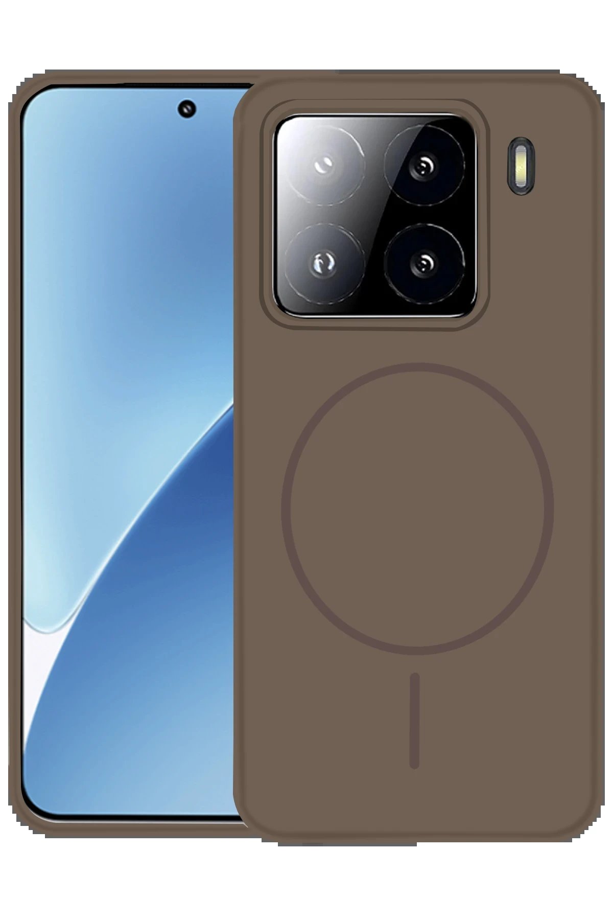 Xiaomi Mi 15 Pro Kılıf Jully Magsafe Kapak - Kahverengi-(5796)