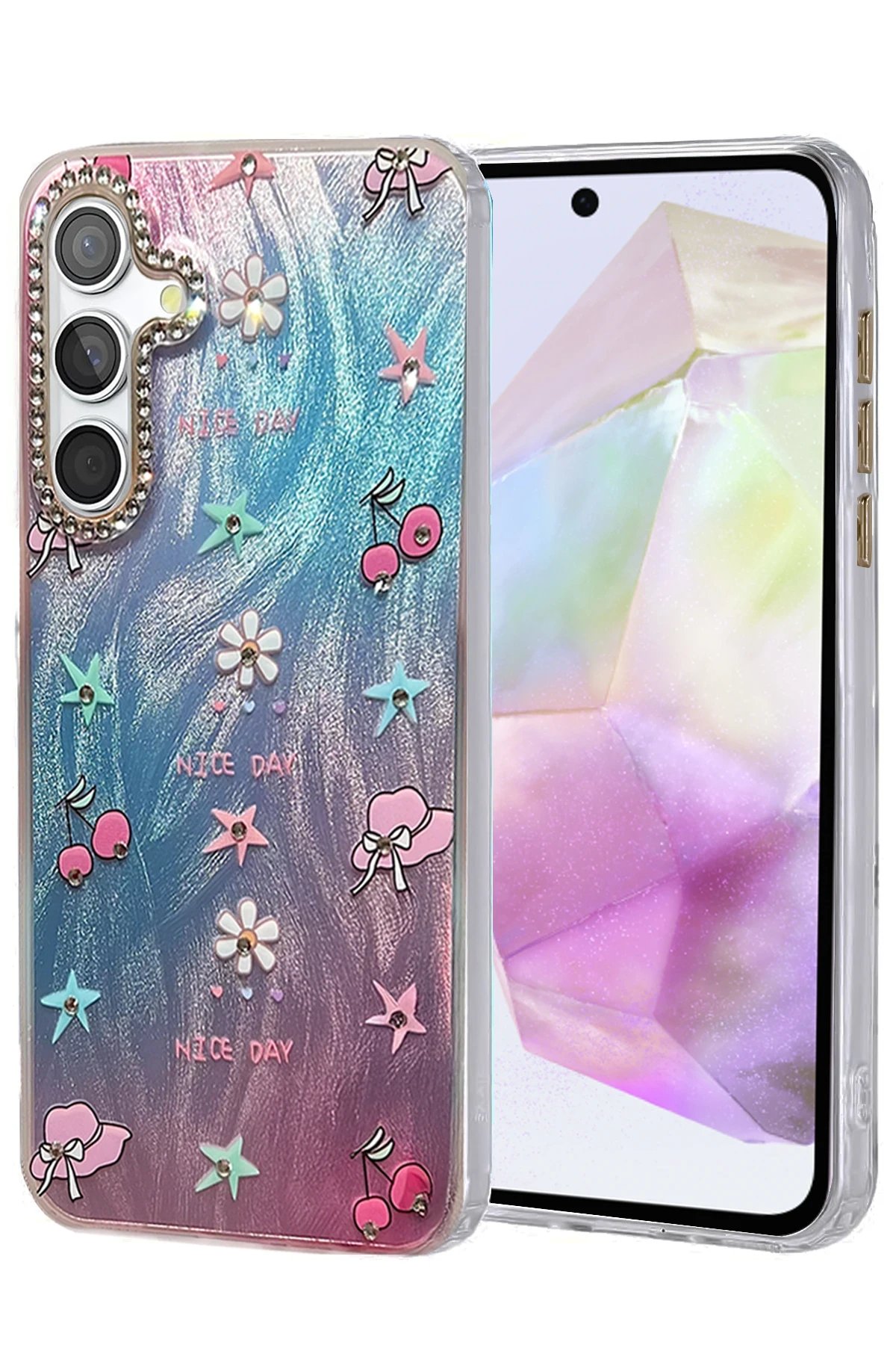 Samsung Galaxy A35 5G Kılıf Blade Aynalı Desenli Kapak - Desen 4-(5796)