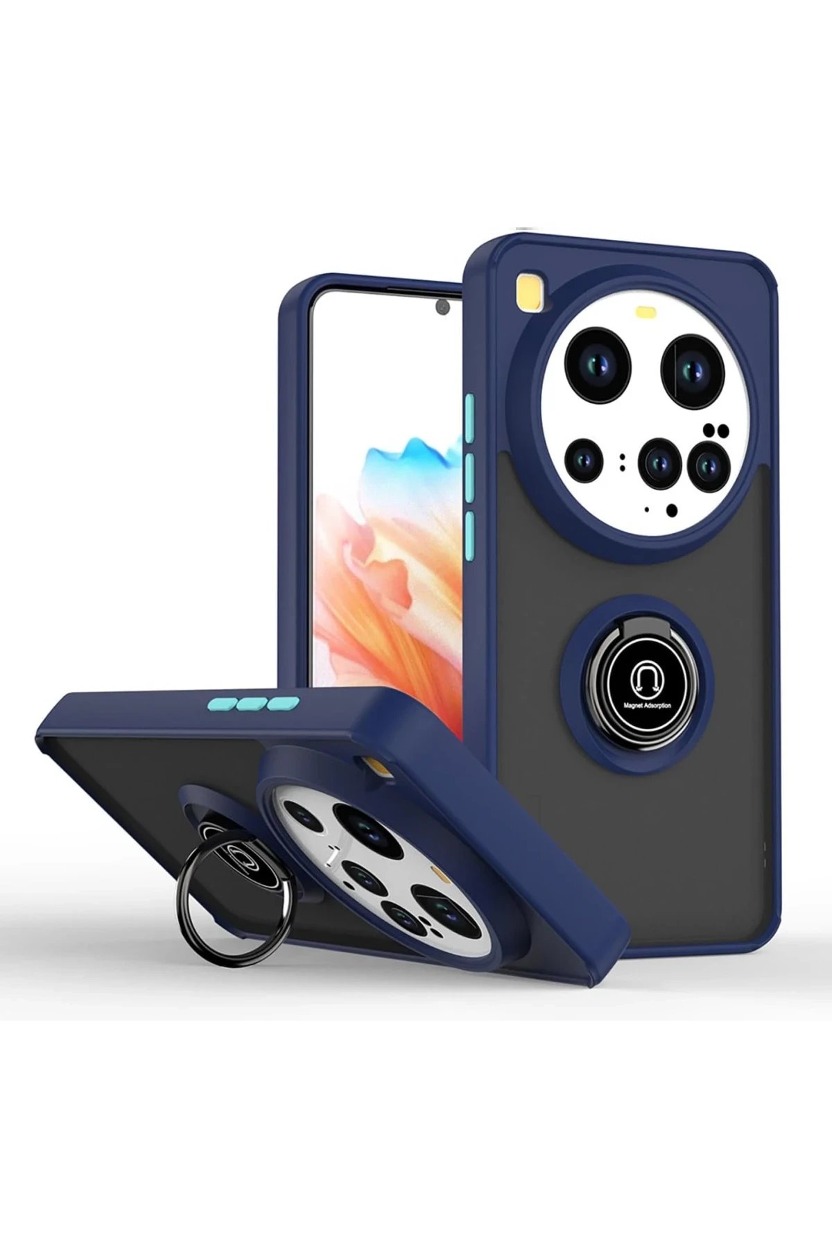 Xiaomi Mi 15 Ultra Kılıf Montreal Yüzüklü Silikon Kapak - Lacivert-(5796)