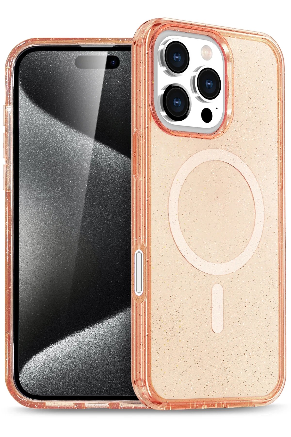 Apple iPhone 16 Pro Max Star Magsafe Kapak - Turuncu-(5796)