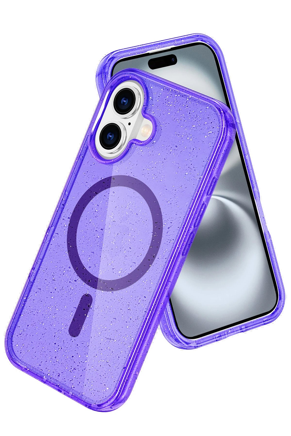 Apple iPhone 16 Star Magsafe Kapak - Mor-(5796)