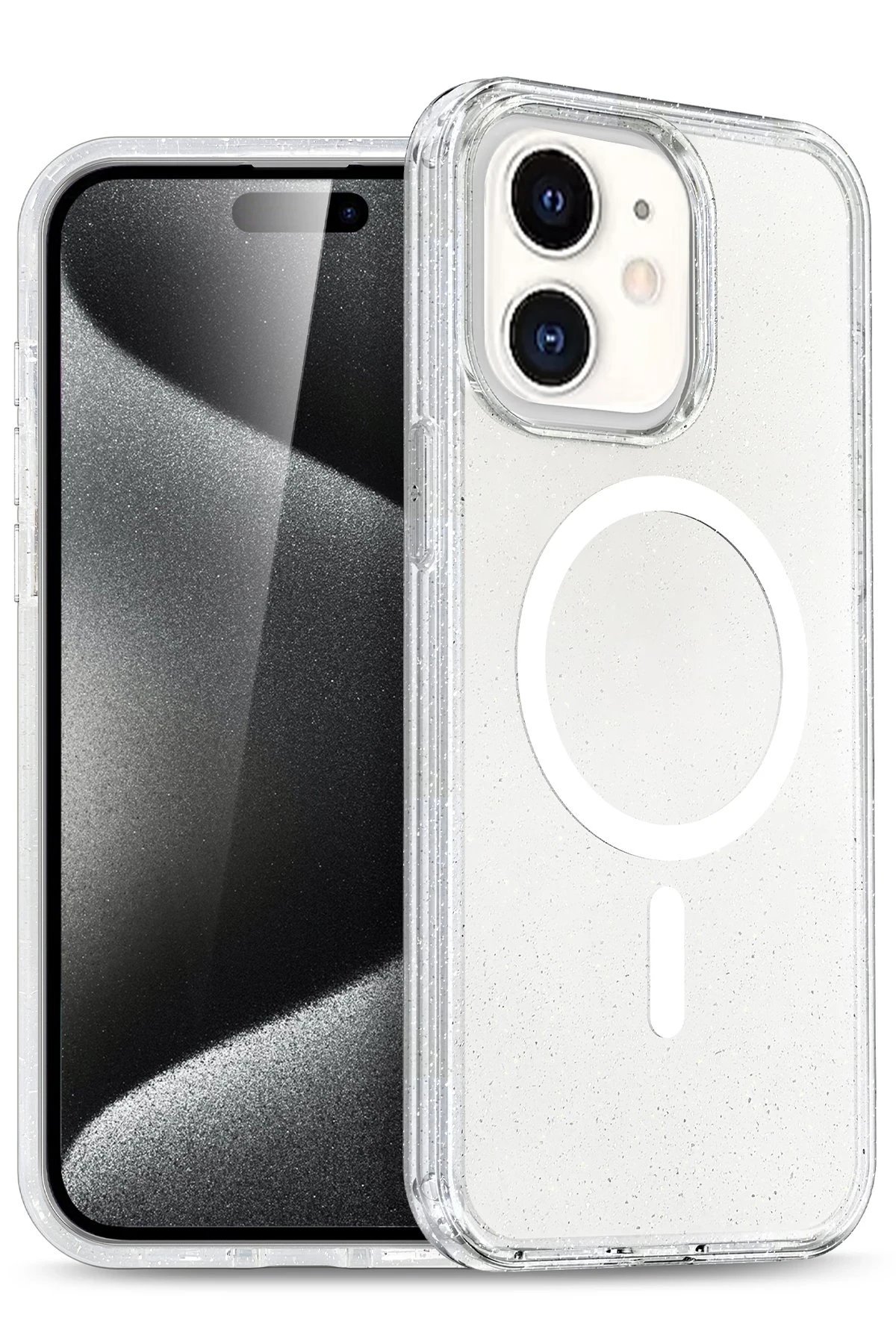 Apple iPhone 12 Star Magsafe Kapak - Şeffaf-(5796)