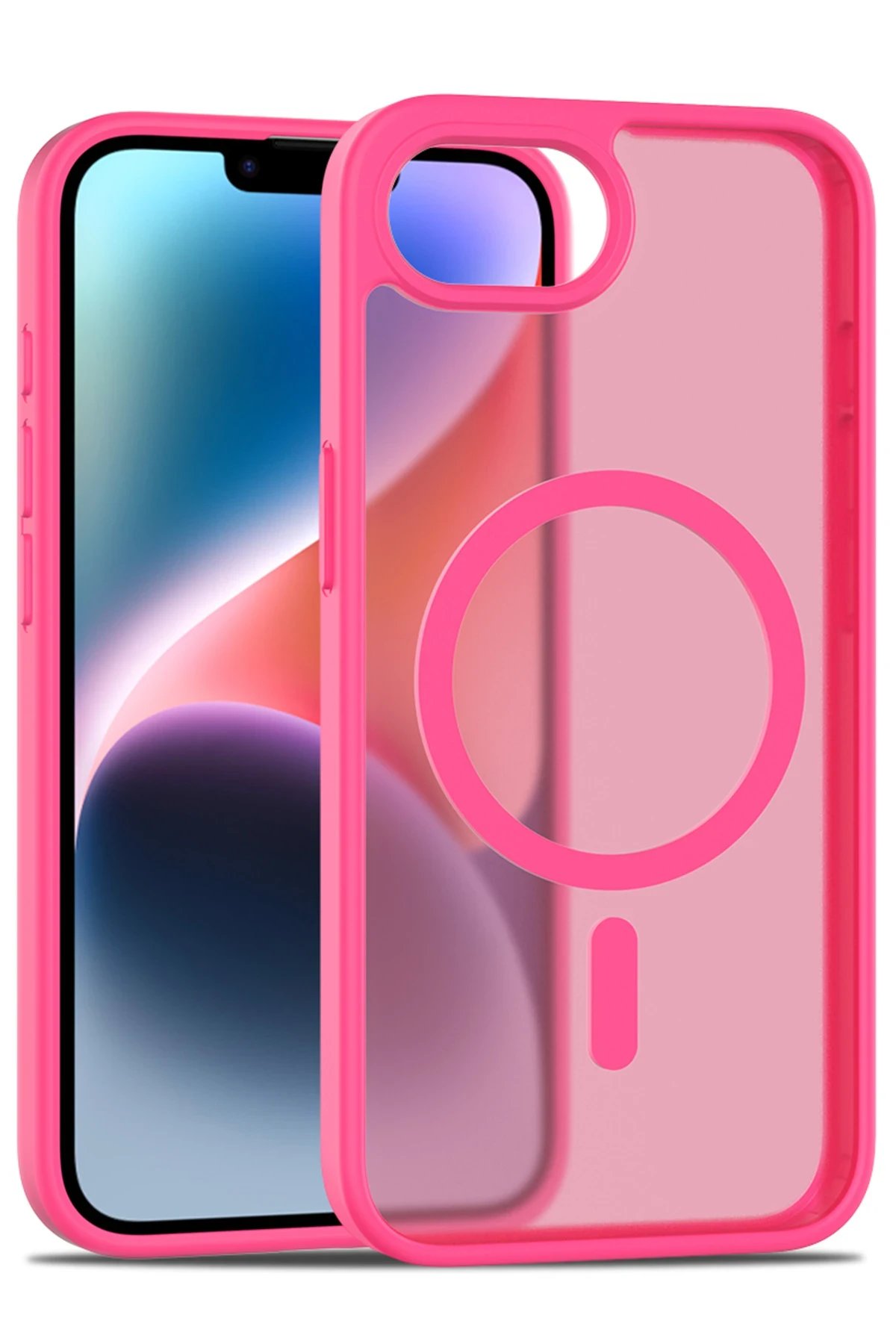 iPhone 16E Jota Magsafe Kapak - Rose-(5796)