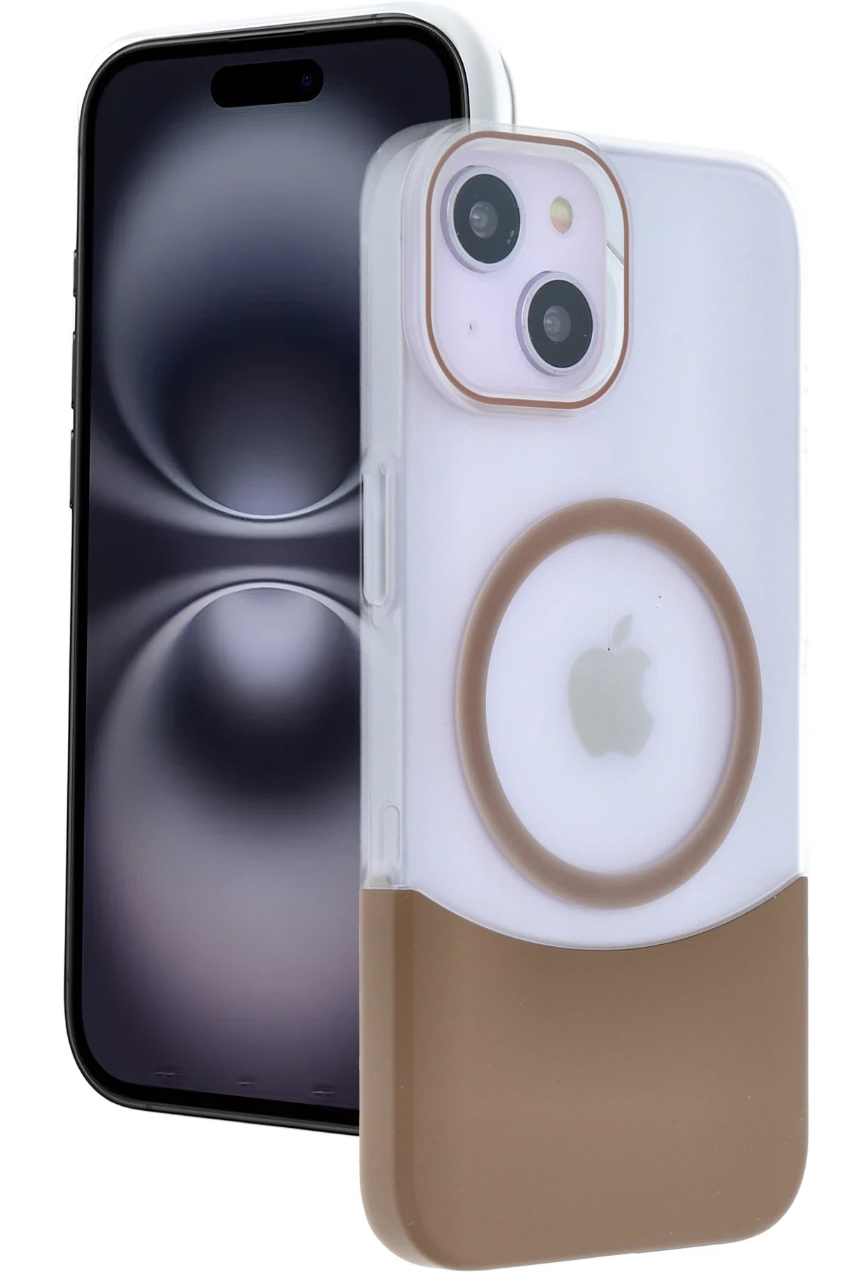 iPhone 14 Velar Magsafe Kapak - Çöl Titanyum-(5796)