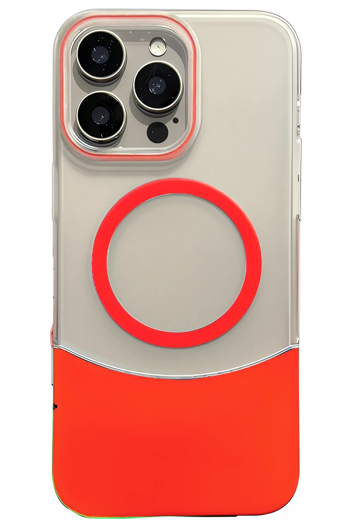 Apple iPhone 16 Pro Velar Magsafe Kapak - Kırmızı-(5796)