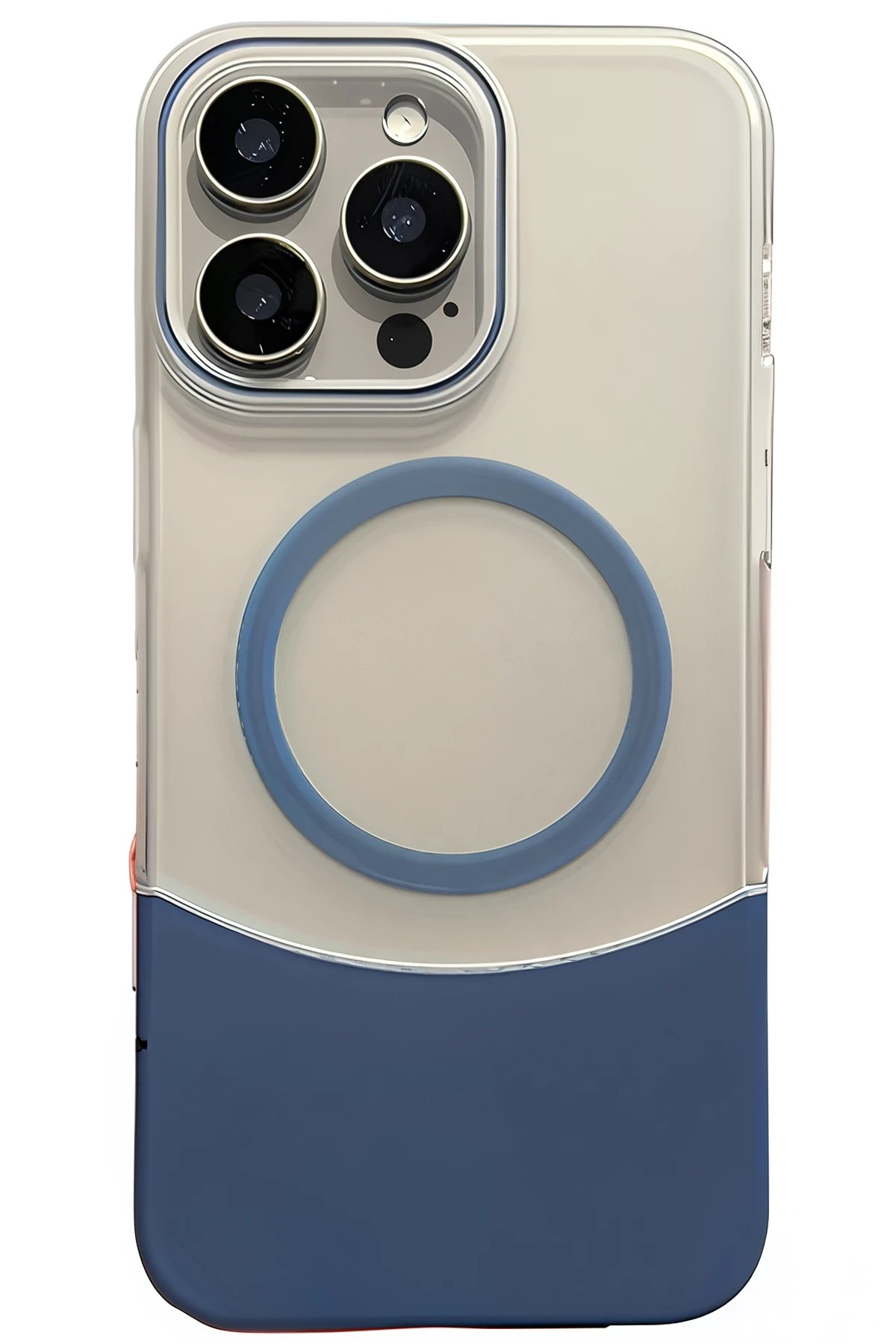 Apple iPhone 16 Pro Max Velar Magsafe Kapak - Lacivert-(5796)