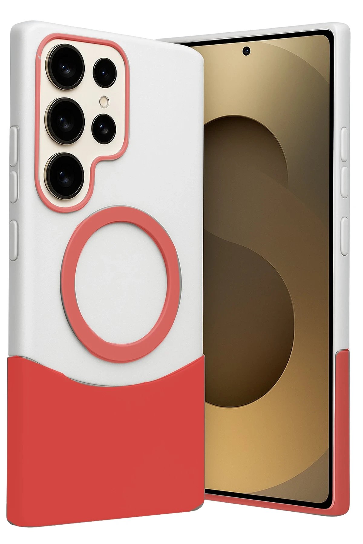 Samsung Galaxy S24 Ultra Velar Magsafe Kapak - Kırmızı-(5796)