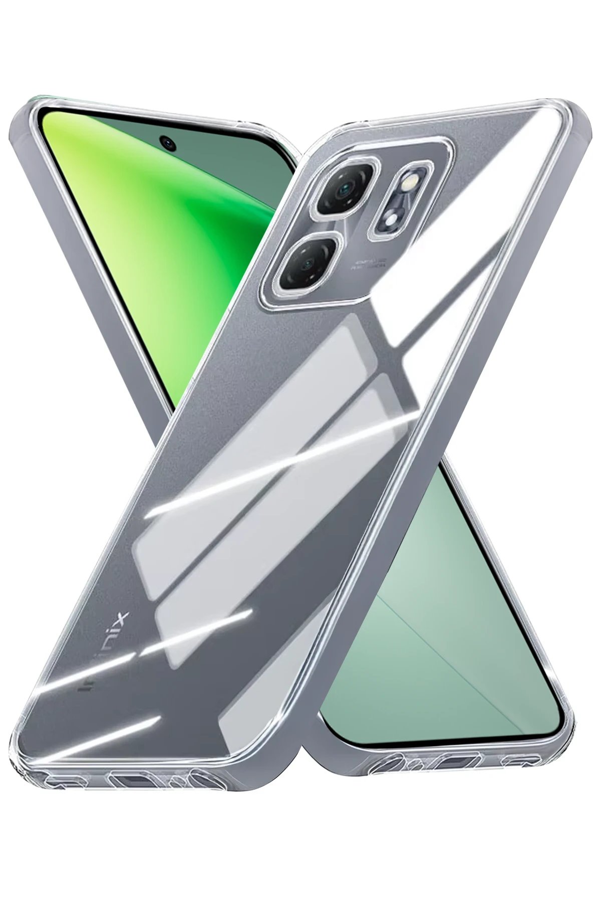 İnfinix Smart 9 Kılıf Lüx Şeffaf Silikon-(5796)