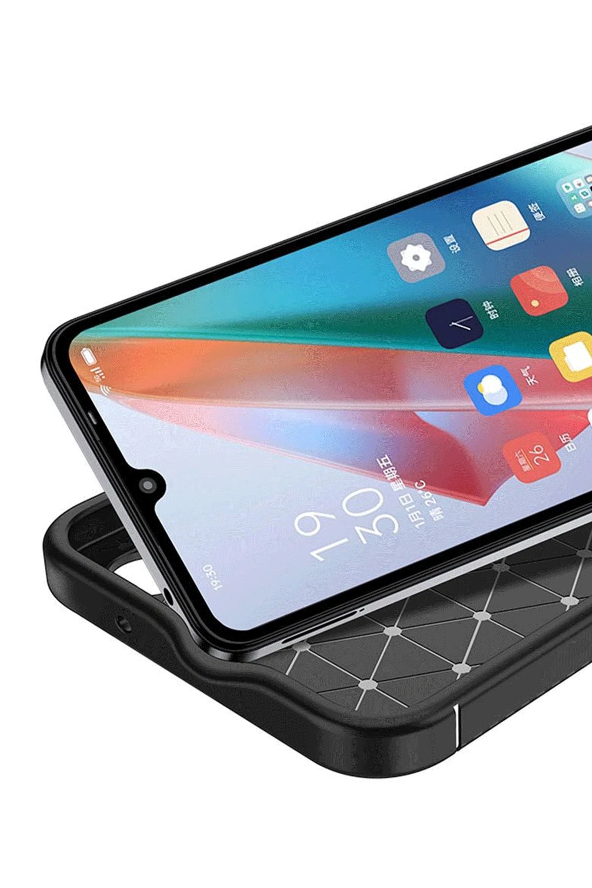 Honor Magic 7 Lite Kılıf Auto Focus Karbon Kapak - Siyah-(5796)