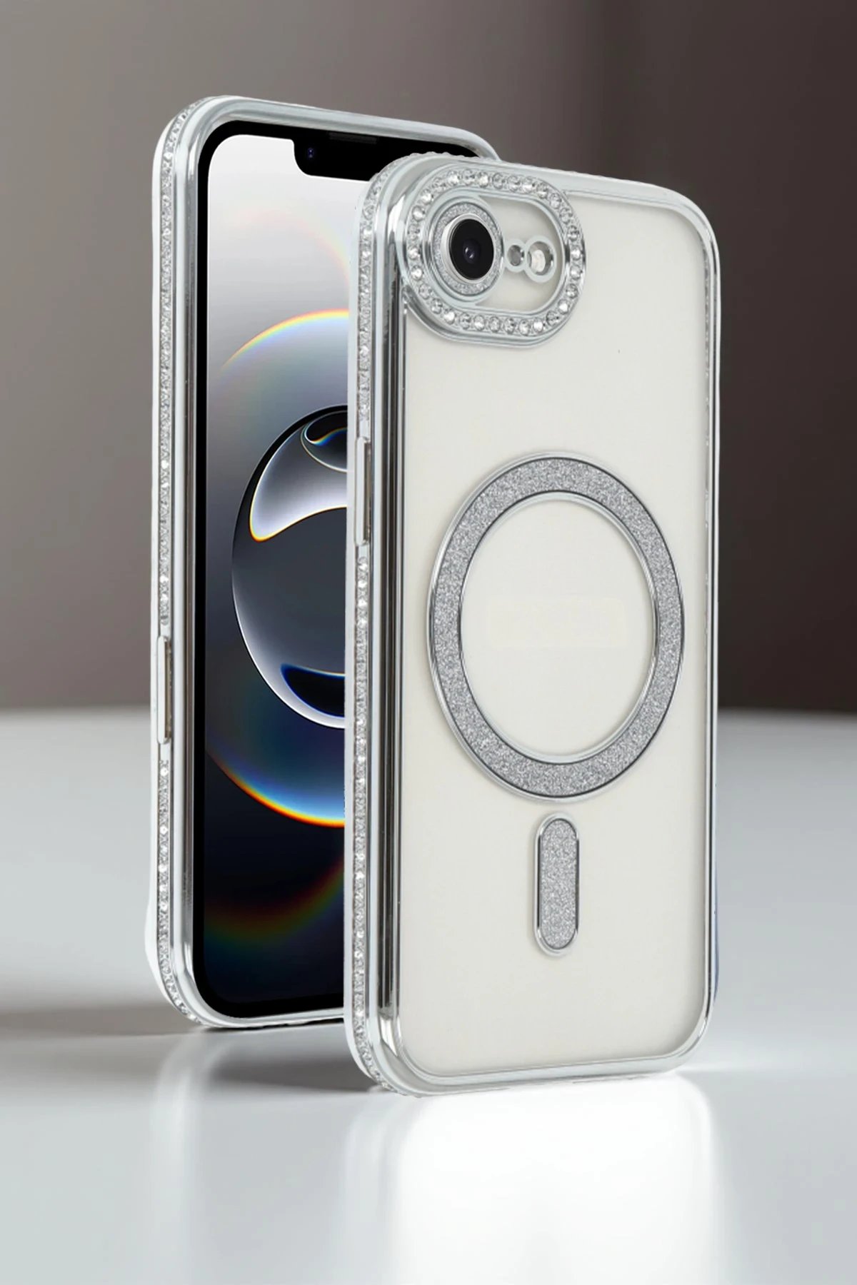 Apple iPhone 16E Joke Simli Magneticsafe Kılıf - Siyah-(5796)