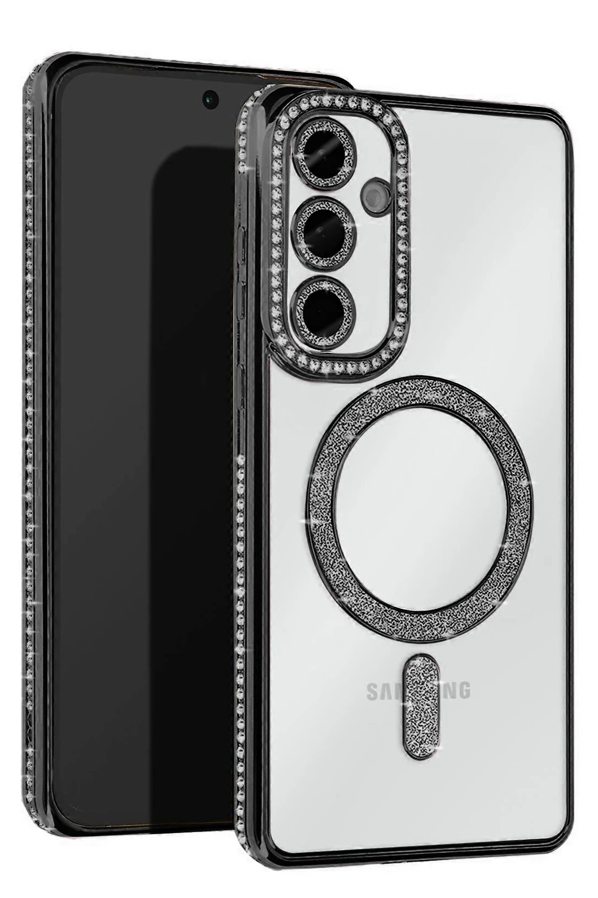 Samsung Galaxy S25 Edge Joke Simli Magneticsafe Kılıf - Siyah-(5796)