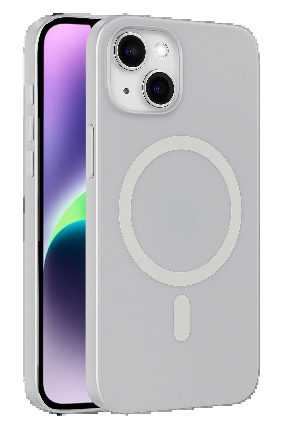 Apple iPhone 14 Tuna PC Slim Magsafe Kapak - Şeffaf-(5796)