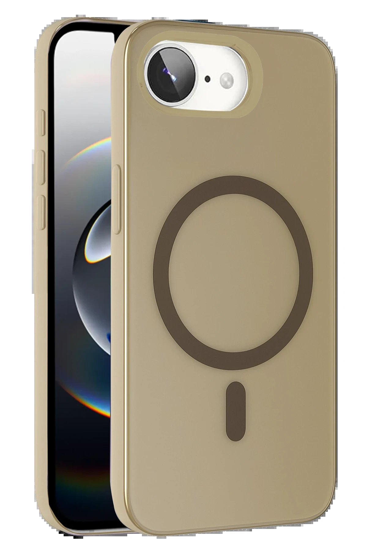 Apple iPhone 16E Tuna PC Slim Magsafe Kapak - Titan Gri-(5796)