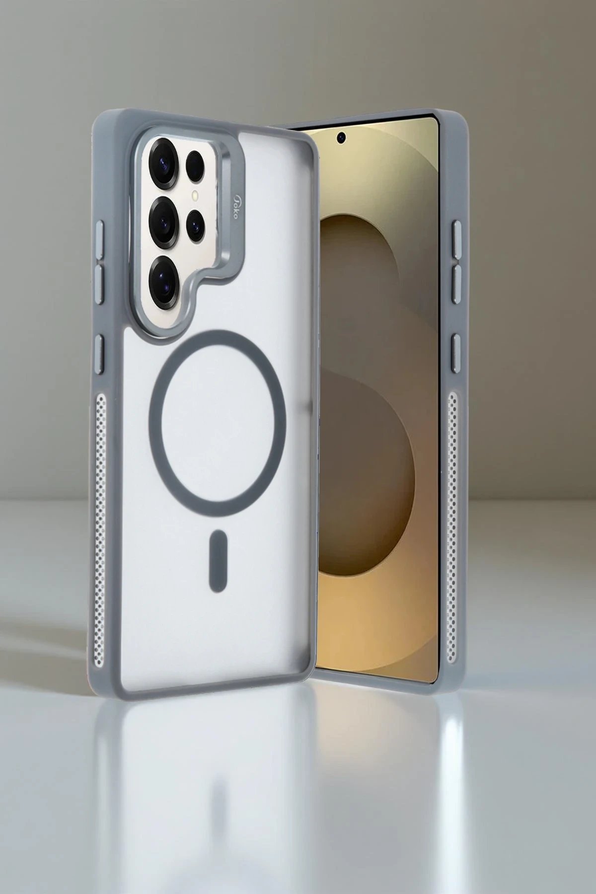 Samsung Galaxy S25 Ultra Flet Lens Magsafe Kapak - Siyah-(5796)