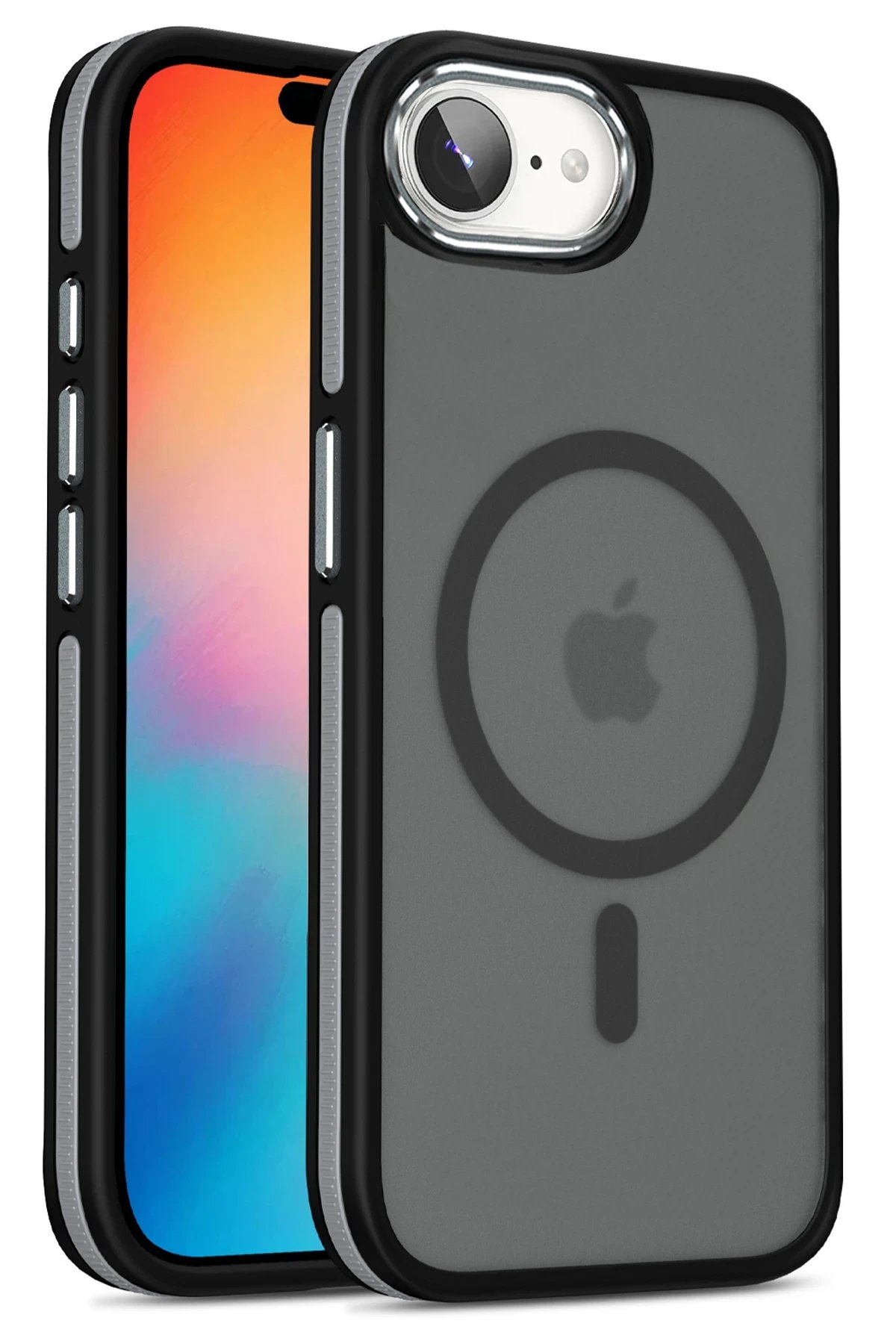 iPhone 16E Winner Magsafe Kapak - Siyah-(5796)