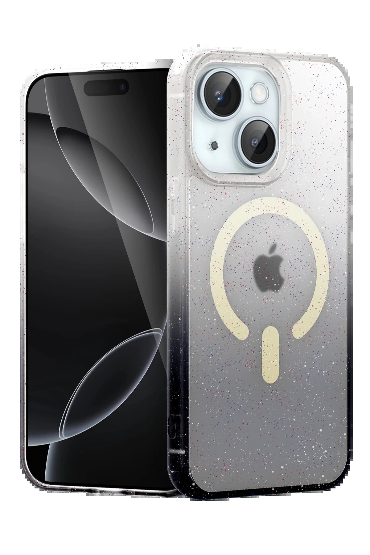 Apple iPhone 14 Pummel Shiny Magsafe Kapak - Siyah-(5796)