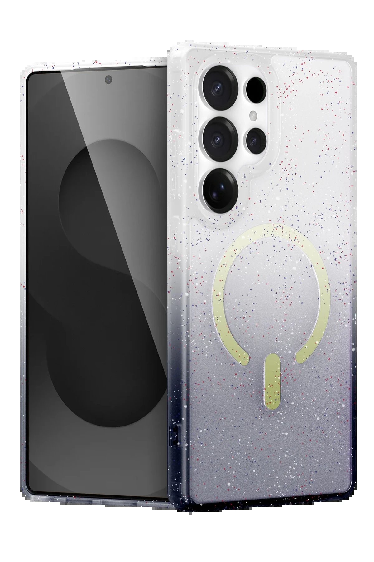 Samsung Galaxy S24 Ultra Pummel Shiny Magsafe Kapak - Siyah-(5796)