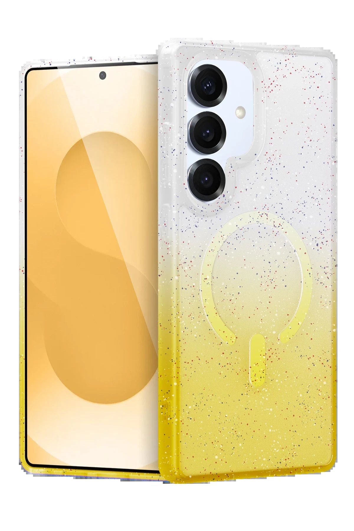 Samsung Galaxy S25 Plus Pummel Shiny Magsafe Kapak - Gold-(5796)